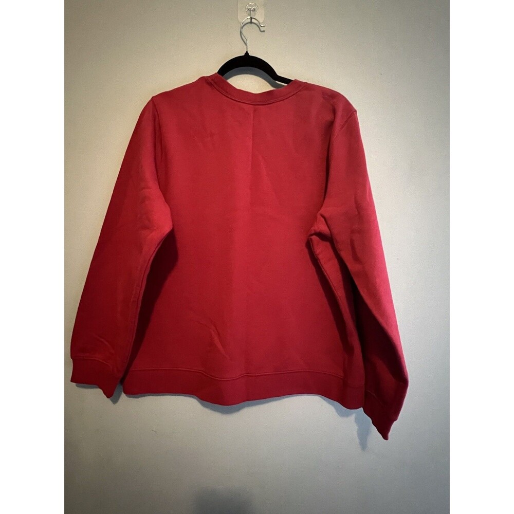 SJB Active- hoodie-mens-size XL-Red-round neck-fleece-long sleeve-light Weight